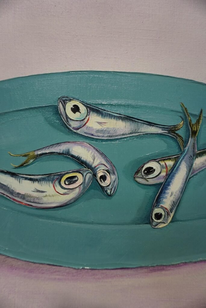 Nikki MALOOF Sardines, 2025 Nikki MALOOF
Sardines, 2025
Oil on linen
30.5 × 43.2 cm | 12 1/16 × 17 1/16 inche